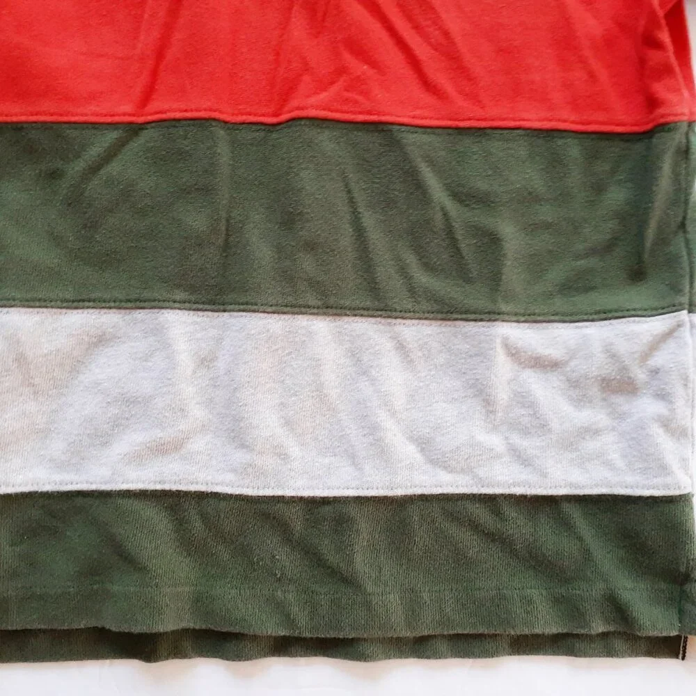 Oshkosh Boys Shirt Polo Green Orange Rugby Long Sleeve Stripe Size 6